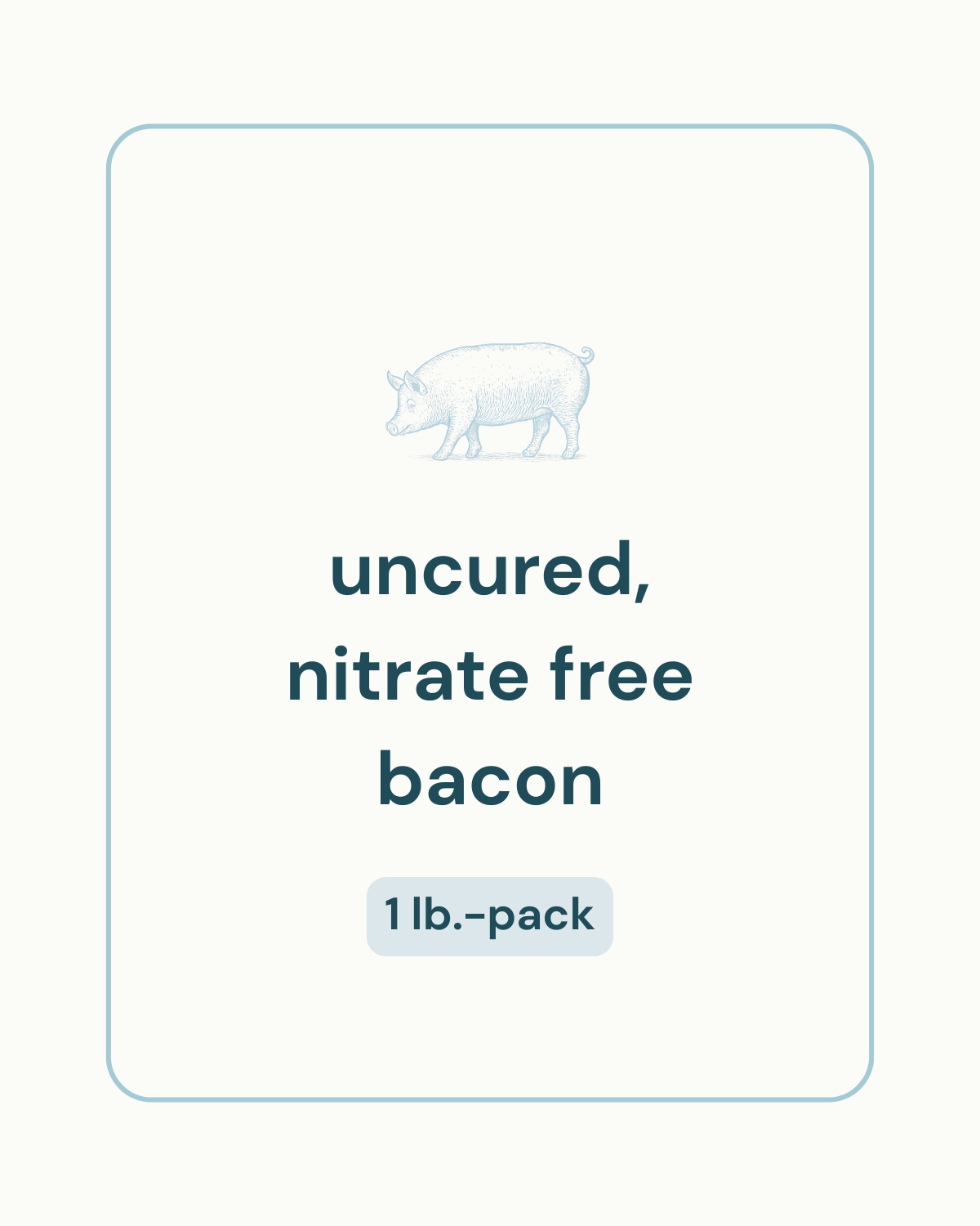 Uncured, Nitrate Free Bacon